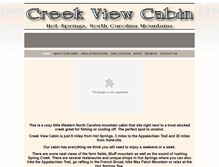 Tablet Screenshot of creekviewcabin.com
